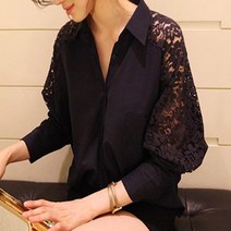 리더스타 1-HD-026 여성셔츠 여성블라우스 박시핏 가오리 자수 루즈핏 셔츠 블라우스