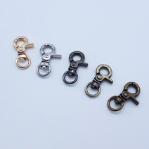 아유디 원형 열쇠고리 가방참 고리 DIY 부자재, 딥엔틱골드