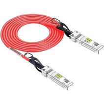 [화이트] 컬러 10G SFP+ DAC 케이블 - 시스코 SFP-H10GB-CU5M 유비퀴티 유니파이 디링크 슈퍼마이크로 넷기어 미크로틱 포티넷용 트위낵스 SFP 케이블, Red, 1m
