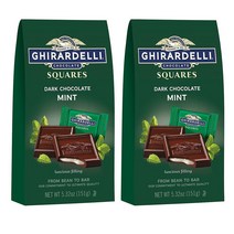 기라델리 다크 초콜릿 민트 필링 스퀘어 151g 2팩 Ghirardelli Dark Chocolate Mint Filling Squares, 1개