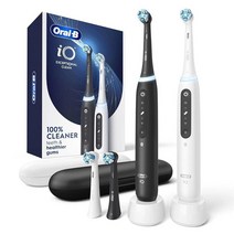 Oral-B iO 시리즈 5 충전식 칫솔 듀얼 팩204997, 1 Count (Pack of 2)_Black and