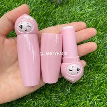 화장품 케이스 핑크 컬러 귀여운 립스틱 케이트 만화 빈 립밤 수제, 4.100PCS - pink - 플라스틱