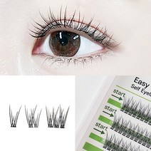 V형속눈썹 부분 인조 가닥 셀프 미브린 퓨어래쉬 단품 - 부분속눈썹 가닥속눈썹 인조속눈썹 아이돌속눈썹 셀프속눈썹, B컬(JC컬), 10