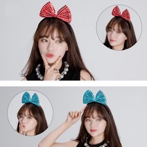 호쿠호니 백설공주머리띠 왕리본 캐릭터 헤어밴드 여자 빨간, 리본머리띠(소)옐로우