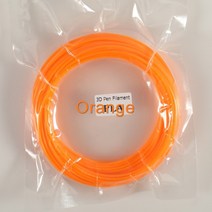 3D 프린팅 재료 3d 펜용 플라스틱 10 미터 PLA 1.75mm 프린터 필라멘트 인쇄 압출기 액세서리 부품 투명 흰색 목재, Orange, Orange