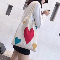 카페모임 마실룩 감성패턴 니트 손뜨개가방 산책 피크닉 캠퍼스 소개팅 학생