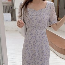 파티드레스 시크한 한국 스타일 꽃잎 칼라 미드 렝스 드레스 허리 포옹 레이스 업 시폰