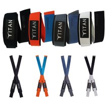 TITAN 샤무드 헬스 리프팅 스트랩, 실버&블랙