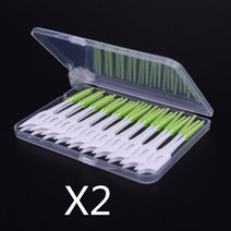 치면착색제 교정용왁스 치과용 고리 유아 아기치실 40pcs 실리콘 치간 브러시 리필 치아 치아 사이 청소 부드러운 성인 치간 브러시 구강 관리 치과 도구, 40개