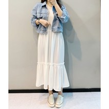 쉬폰 레이어드 캉캉 나시원피스