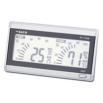 사토 계량기(SATO) 온습도계 디지털 최저온습도 기록 탁상・벽걸이 가능 룸 내비게이션 PC-7700II