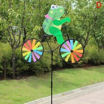 정원 가드닝 알뜰살뜰 소품 DIY 풍차 동물 자전거 바람 스피너 Whirligig 잔디 장식 가제트 야외 장난감 토끼 꿀벌 호랑이, 없음, D
