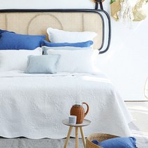 미하임 플레르 퀼팅 스프레드+베개커버 세트 퀸, 화이트