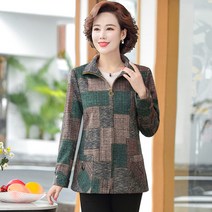 40대 50대 여성 엄마 옷 빅사이즈 40대 50대 봄 가을 격자 무늬 자켓 재킷