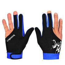 스누커 당구 장갑 프린트 1 개 왼쪽 및 오른쪽 세 손가락 부드러운 빌리아르도 액세서리, 01 Blue_02 l