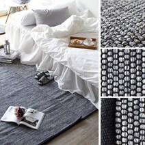 먼지 최소화 수제 순면 쟈가드 사각러그 대형카페트 원룸인테리어