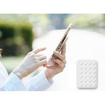 보조배터리 부착용 흡착용 휴대폰패드 휴대폰받침 핸드폰고정 아이폰 TV시청, 블랙