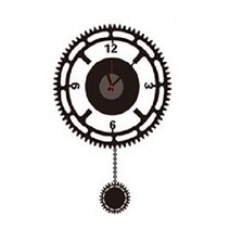 톱니 모양 예쁜 벽 시계 장식 걸이 선물 인테리어 모던 하우스 무소음