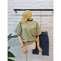 [반다리]﻿ 햄토리 자수 기본 반팔 티셔츠