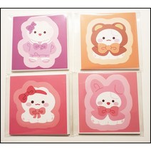 말랑이 도무송(스티커)(선택) 10장 1세트, 2.곰돌이 말랑이