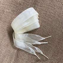 1 쌍 Organza 구두 여성 보우 끈 플랫 실크 새틴 리본 신발 끈 운동화 스포츠 신발 끈 선물