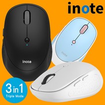 퓨전에프앤씨 아이노트 RF무선 블루투스 듀얼 저소음 무선마우스 멀티페어링 1600DPI 노트북 PC 인체공학마우스 멀티마우스, ◆아이노트 FS-508RB 무선마우스◆, 화이트