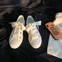 [Myshe]여성 캐주얼 슈즈 운동화 왕리본 포인트 플랫 운동화 Dou2FEI822XBX6