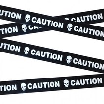소품 CAUTION 파티 할로윈장식워닝테이프(블랙1번), 단품