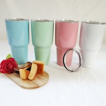 대용량 보냉컵 스테인리스 냉온 텀블러 보틀 900ml, 11.몬스터텀블러-화이트+밀폐뚜껑화이트