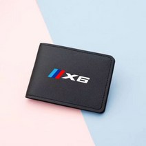 BMW X5 X1 X2 X3 X4 X6 X7 PU 가죽 자동차 운전 문서 신용 카드 6 면허증 소지자, 블랙-X6