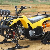 110CC ATV 오토바이 소형 삼륜차 사륜차 3륜차 4륜차 전동atv 오토바이, 단일사이즈, 옐로우