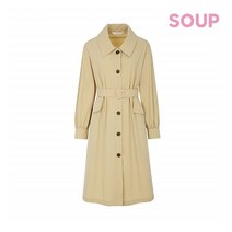 숲 (SOUP) 슬림핏 버튼 칼라넥 롱 코트(SX4BB80)