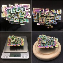 비스무트 무지개금속 비스무스 천연원석 비스무트결정 큐브, 로즈 X1046-168.8g