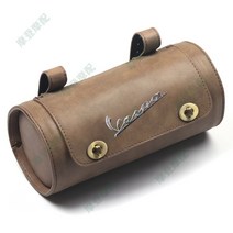 Vespa GTS300 150 탈부착 테일백 리어백 베스파 프론트백, 레트로 브라운 - PVC 라벨링