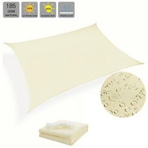 몽골텐트 방수천막 차광막 야외천막 방수 그늘막 햇빛 가리개 정원 풀 자동차 야외 천막 직사각형 캐노피, Beige+400x400cm