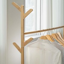 의류편집숍 이동식 선반 원목행거 옷걸이 드레스룸 원룸 가정용 자취방 미니멀, 100cm(대)