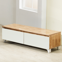 유니크퍼니처 네온 120cm 1단 거실장, 라온 1200 1단 고무화이트