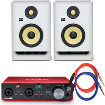 포커스라이트 스칼렛 2i2 3G x KRK RP5 G4 화이트 스피커 패키지