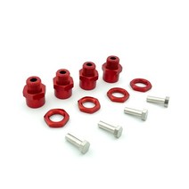 배기휀 환기팬 냄새제거 알루미늄 합금 12mm ~ 휠 육각 허브 어댑터 확장 변환 너트 1/10 RC 자동차 업그, 05 Red