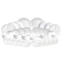 코렐 무지 저스트화이트 10인그릇세트 C 50pcs, 미국형공기대접