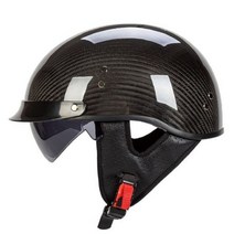 카본헬멧 전문 carbonfiber 헬멧 DOT 반 얼굴 모토 rcycle 빈티지 자전거, XL_CHINA, black 3k carbon