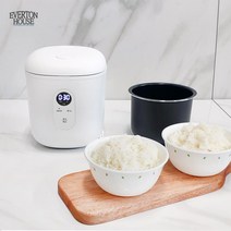 에버튼하우스 가정용 미니밥솥 전기밥솥, 미니밥솥(화이트)