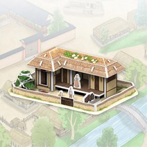 어린이 방학 심심풀이 초가집만들기 퍼즐2P 입체 7세 학교 단체선물 장식용