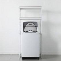 [스피드랙]800x600x1800_2단 다용도실 세탁기 수납 정리선반, 800x600x1800mm 2단 MDF합판 화이트앵글