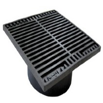 NDS 970G 6-Inch by 6-Inch Square Grate with 4-Inch Adapter, 1