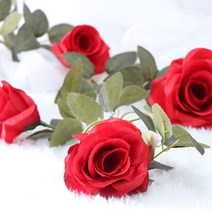 웨딩아치 프레임 2M 시뮬레이션 장미 포도 나무 실내 천장 Goor 웨딩 화환 아치 식물 꽃 벽 배경 장식 패브, 07 red_02 2pcs, 07 red_02 2pcs