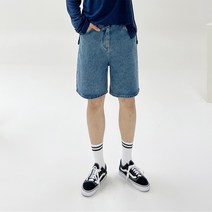 아도르클래식 더티블루 523 세미 와이드 데일리 데님 청반바지