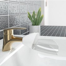 마이카싸 1+1 실리콘 수도꼭지 연장탭, 화이트 1+1