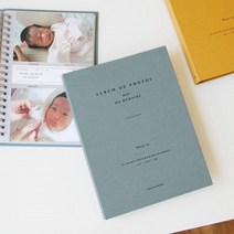 토끼띠 초음파 앨범 꾸미기 태교 사진 보관 러브장 어린이집 졸업 앨범, 카키그레이