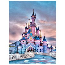 세진 NEW 보석십자수 3D 72가지 신제품 새로운 취미생활 보석 십자수 보석십자수, 34x44 핑크 캐슬